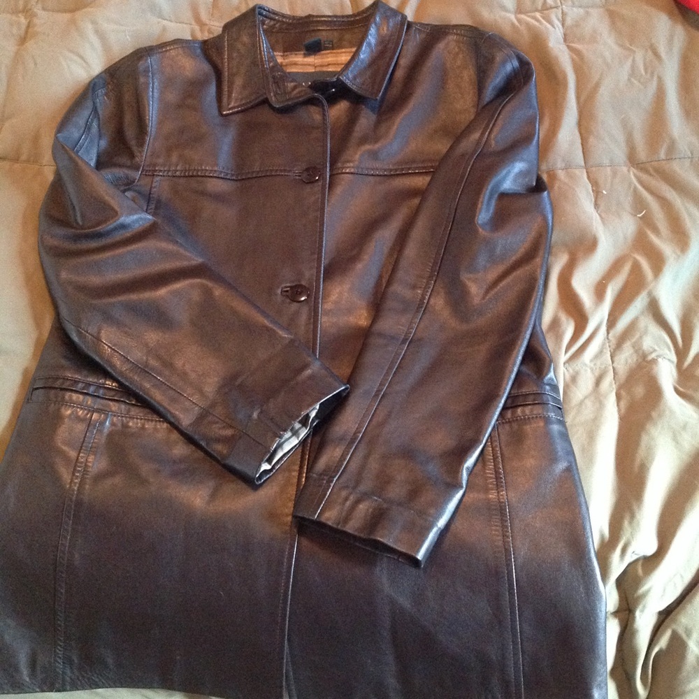 Ladies Black Leather Jacket